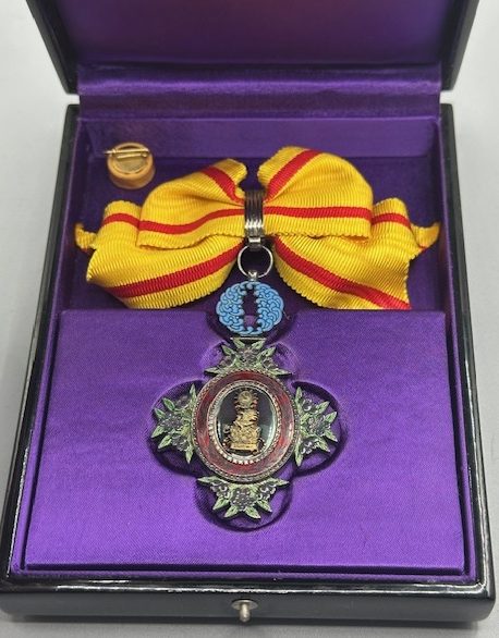 JAPAN. Order of the Sacred Crown, Sixth Class Medal with Case