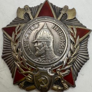 USSR. Order of Nevsky, 3rd type, #27992. Researched. POW. Awarded to Senior Leitenant Spodynyuk Ivan Petrovich in 1945.