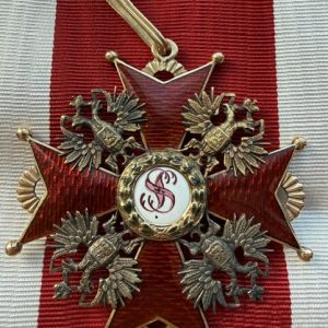RUSSIA. Imperia. Order Cross of St Stanislaus, 1st class. Civil Division, Order cross, by Wilgelm Keibel. 1857